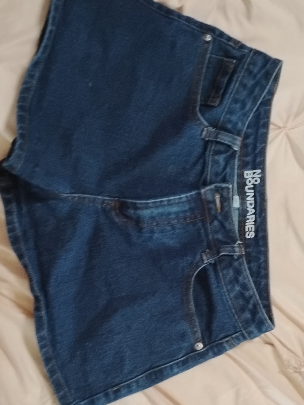 Women's dark denim shorts